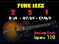 Funk jazz 2 5 1  guitar backing track for improvise