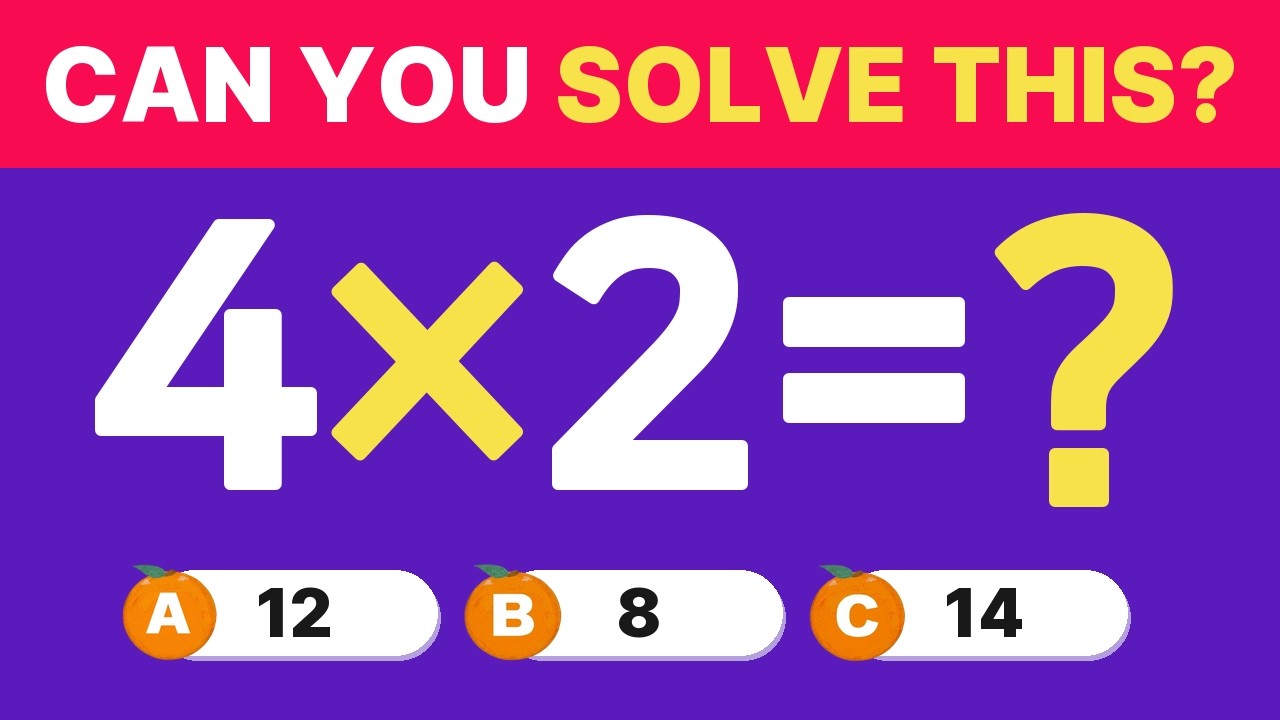 Try This Easy Math Challenge! Are You a Math Super Star? ⭐ - YouTube