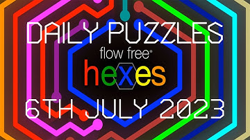 Flow Free Hexes - Daily Puzzles - 6th July 2023-07-6