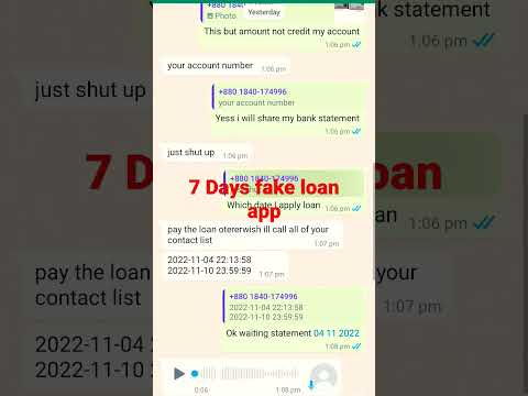 7 Days Fake Loan App Harassment?