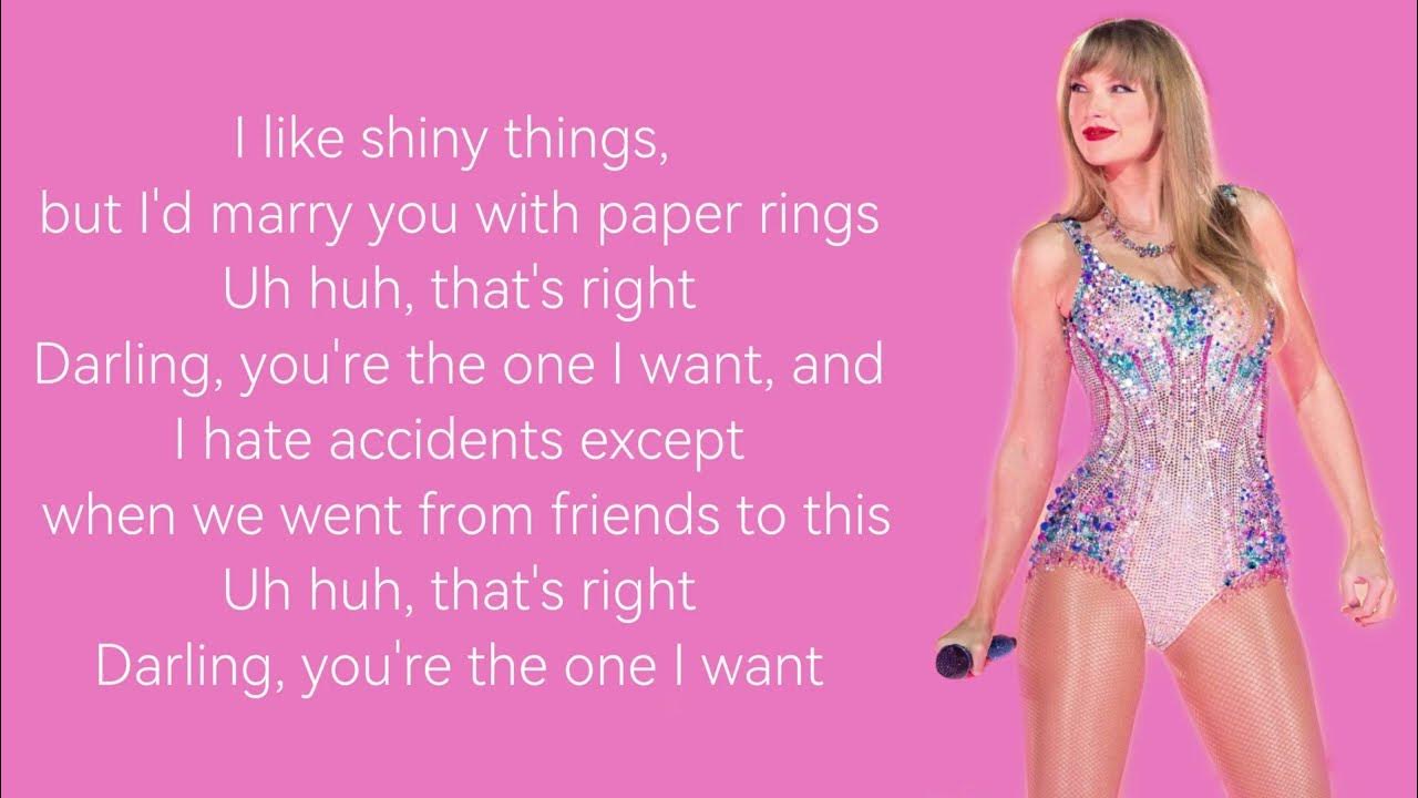Taylor SwiftPaper Ring(Lyrics) YouTube