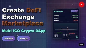 Create & Deploy a Blockchain DeFi Exchange Marketplace for Multi ICO Crypto DApp | Solidity & NextJs