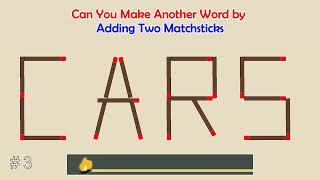 Can you make another word from the existing one? | Matchstick Word Puzzles #   | Brain Teaser