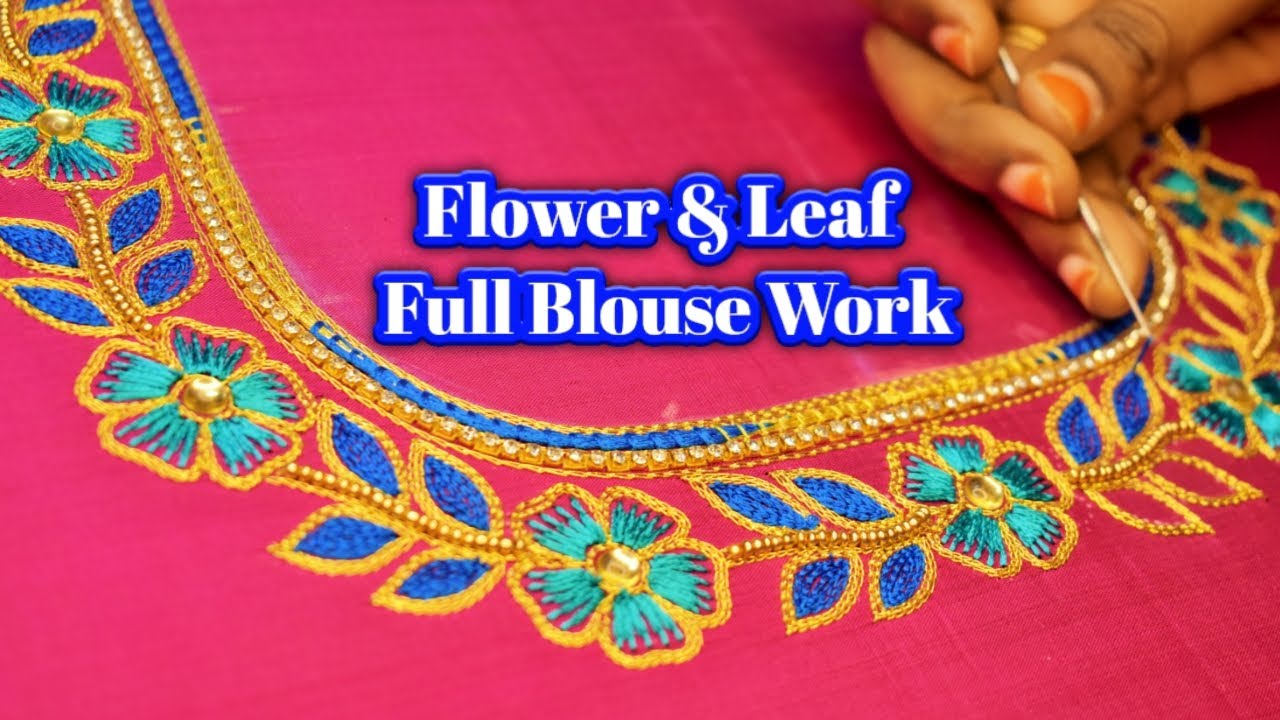 Flower And Leaf Design Using Blouse In Aari Embroidery Nakshatradesigners Easy W Simple Embroidery Designs Hand Work Blouse Design Embroidery Neck Designs Flower And Leaf Design Using Blouse In Aari Embroidery Nakshatradesigners Easy W Simple Embroidery Designs Hand Work Blouse Design Embroidery Neck Designs