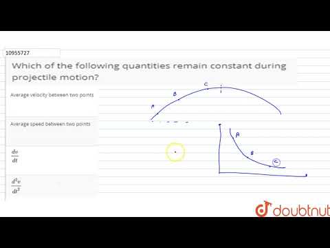 Video: Welke van de volgende blijft tijdens de projectielvlucht constant?