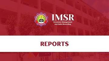 Add/View/Edit/Delete Reports - IMSR Assistance Tutorial