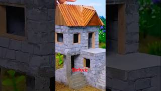 🏠 Sirf Eenton Se Mini Ghar Bana Diya! 😱 | Mini House Construction | #Shorts#MiniHouse #Construction