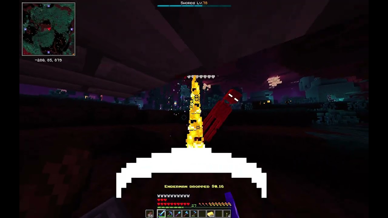 Early Enderman Farm in Warped Forest over at FruitServers