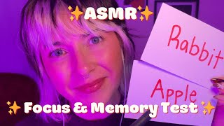 Cognitive Function Test ASMR | Memory, Focus & Counting Exam