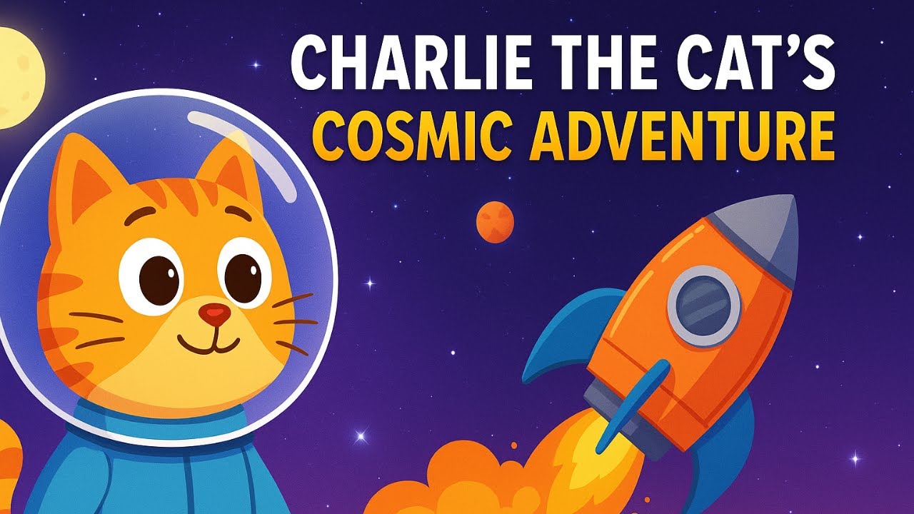 Charlie the Cat’s Cosmic Adventure 🚀 | Fun Space Story for Kids | Moral Storytime