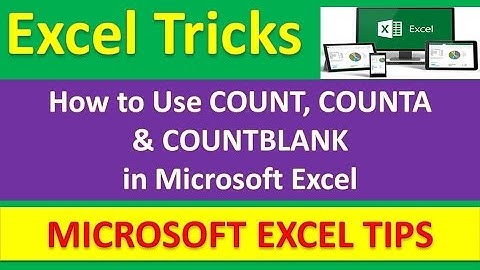 How to Use COUNT, COUNTA, COUNTBLANK in Microsoft Excel : Excel Tricks [Urdu / Hinid]