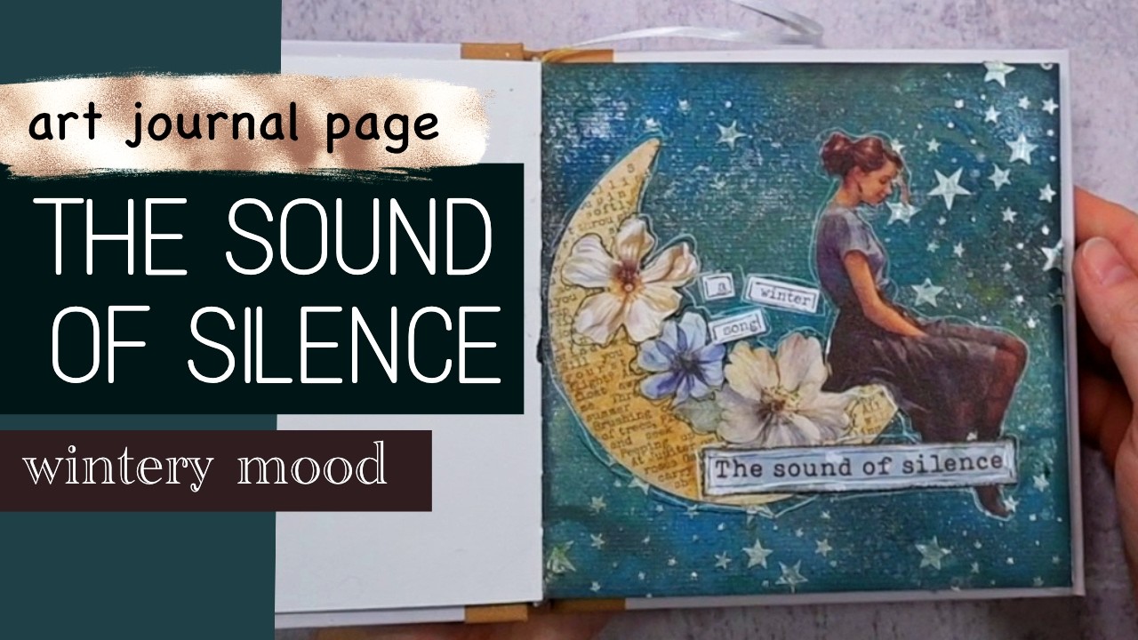The Sound of Silence art journal page tutorial || fighting seasonal depression with art