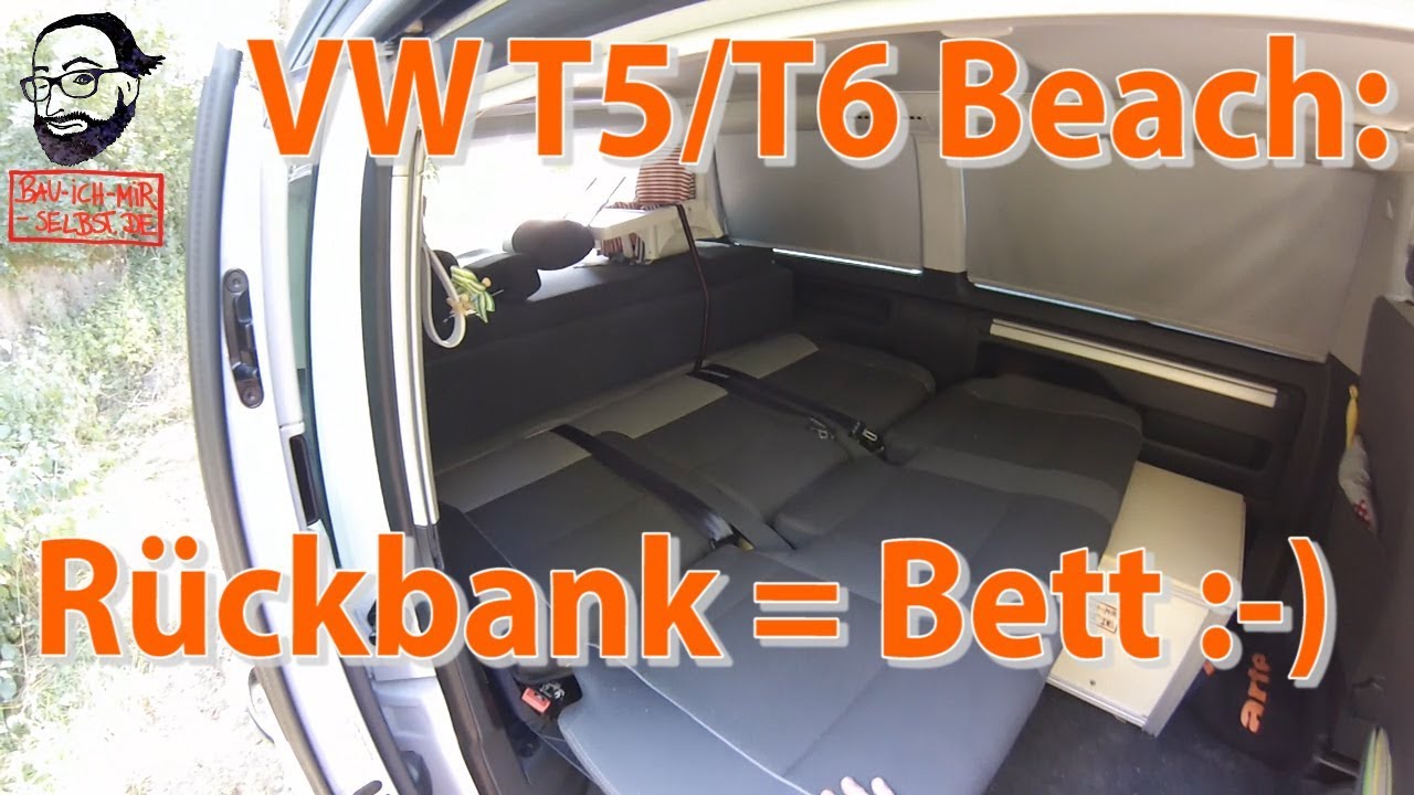 Vw t5.2 california beach videoanleitung: die rückbank wird zum ...