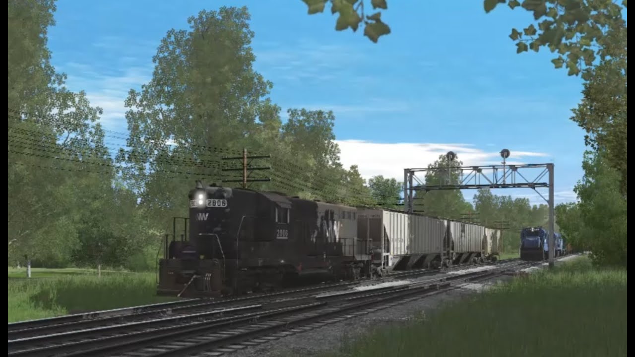 Conrail and N&W on the Tidewater Point.  (Trainz 2019)