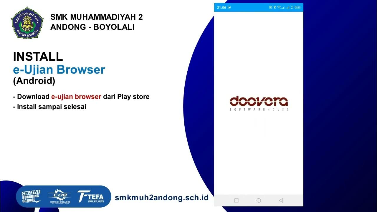 Install eUjian Browser bagi pengguna Android YouTube