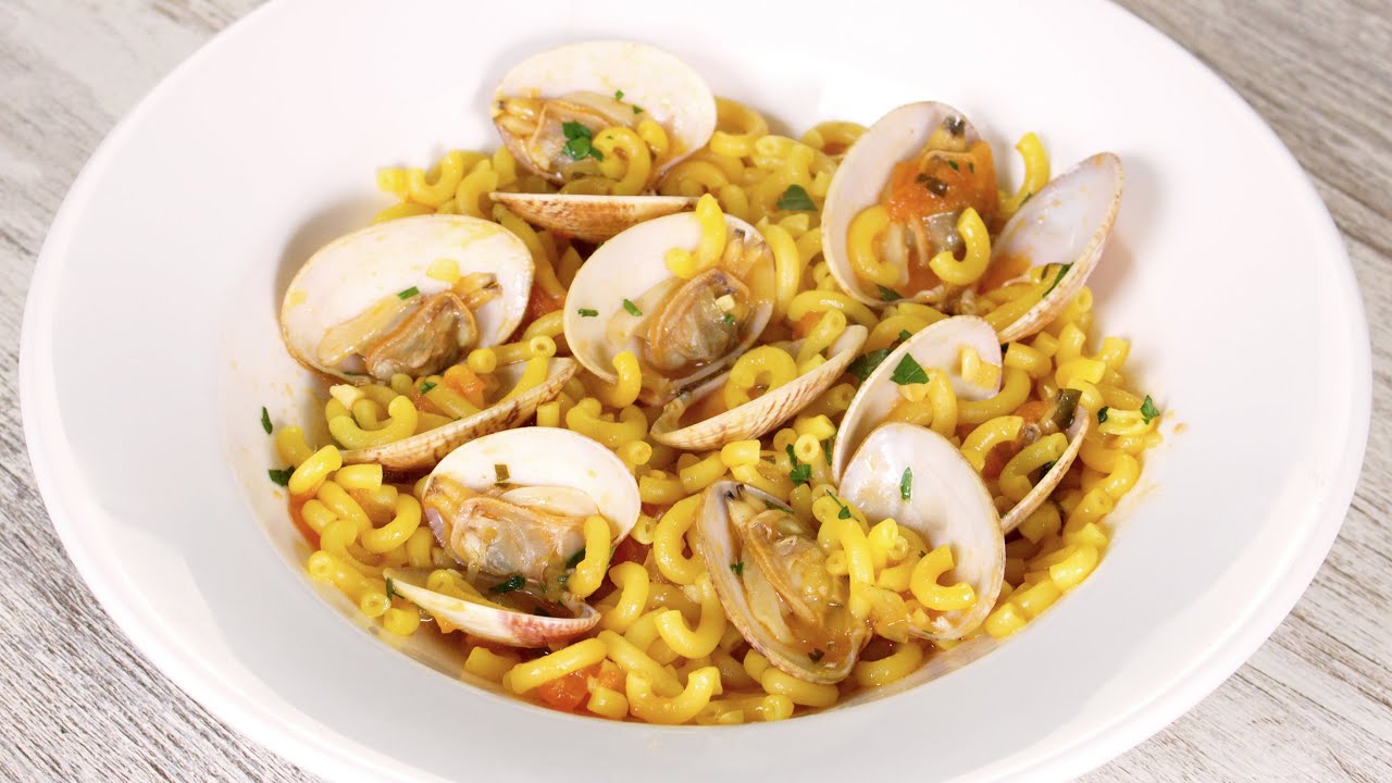 Аутентичный рецепт прибрежных городов. Вкусная лапша с моллюсками.