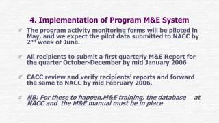 ESTABLISHING A FUNCTIONAL M&amp;amp;E SYSTEM