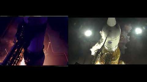 Artemis 1 and Apollo 11 side by side