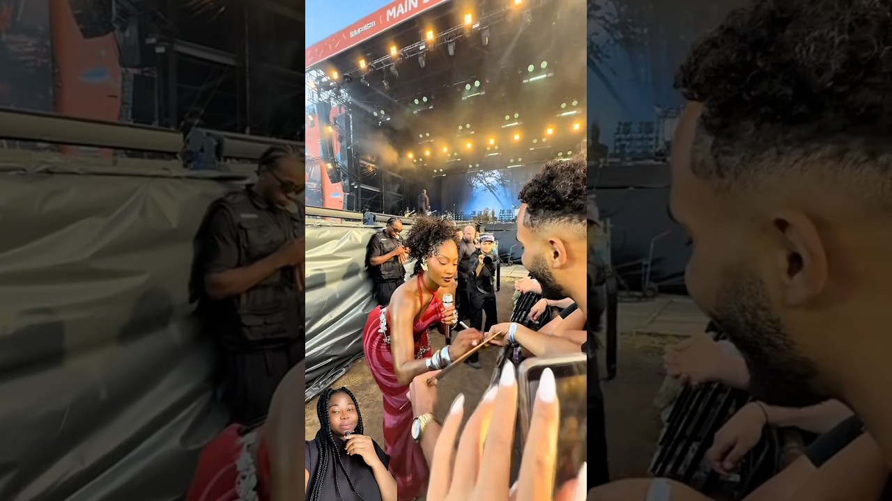 Tems made a mistake while signing an album for a fan, but sealed it with a kiss. 