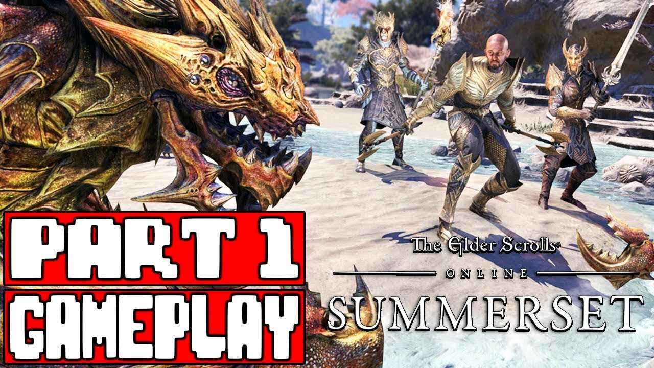 Elder Scrolls Online SUMMERSET Gameplay Livestream Part 1 (Closed Beta ...