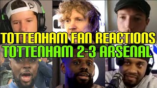 TOTTENHAM FANS REACTION TO TOTTENHAM 2-3 ARSENAL (Arsenal Goals Only) | FANS CHANNEL