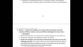 NQF Health and Social Care Unit 5 Task 3