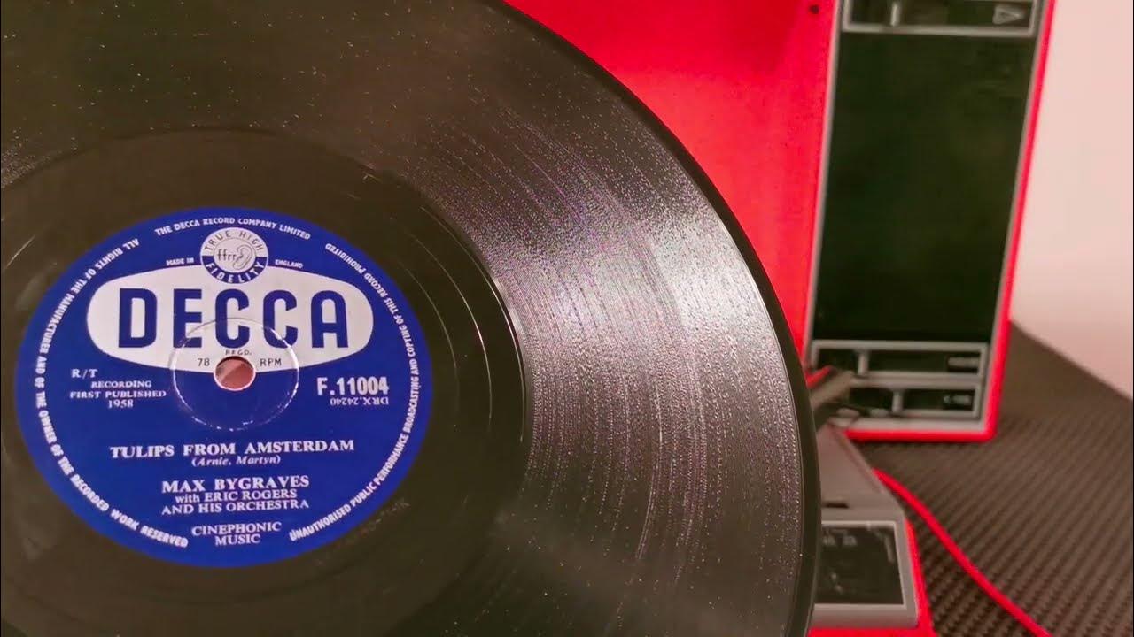 Tulips From Amsterdam Max Bygraves 1958 Decca 78rpm 2013 Crosley Spinerette Record Player