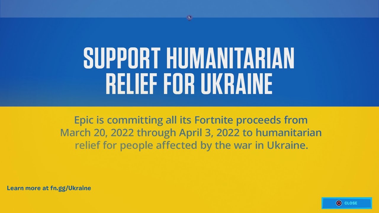 Fortnite Is Supporting Ukraine By Donating ALL Their Proceeds!