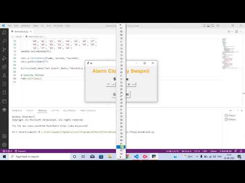 Alarm Clock Using Python | Python Mini Project | Computer Engineering | Python | Vscode |