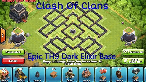 Clash Of Clans-Epic New TH9 Dark Elixir Farming Base(MASTER BASE)