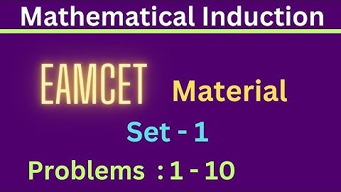 Induction-EAMCET material | Set-1 | Problems: 1 - 10@EAG
