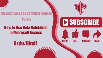 How to Use Data Validation in Microsoft Access  | Urdu or Hindi
