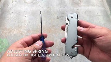 How to Open, Close, And Adjust A Spring Assisted Pocket Knife