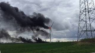 Brennendes Windrad in Fiefbergen (S-H)
