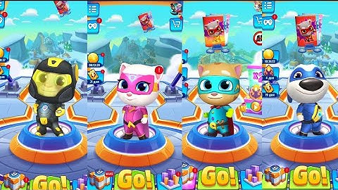 🔥Talking Tom Hero Dash - All Heroes Unlocked! Tom  🆚️Angela Epic Battle | Full Walkthrough Gameplay🎮