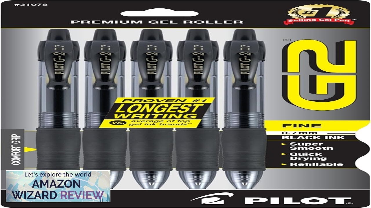 Pilot G2 Premium Gel Roller Pens Fine Point 0.7 mm Black Review