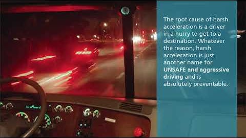 Corrective Action Training  - Harsh Acceleration