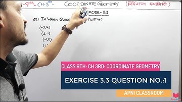 CLASS 9TH MATHS- Q1- EX-3.3 - CH-3- COORDINATE GEOMETRY | MATHS CBSE CLASS 9TH NCERT