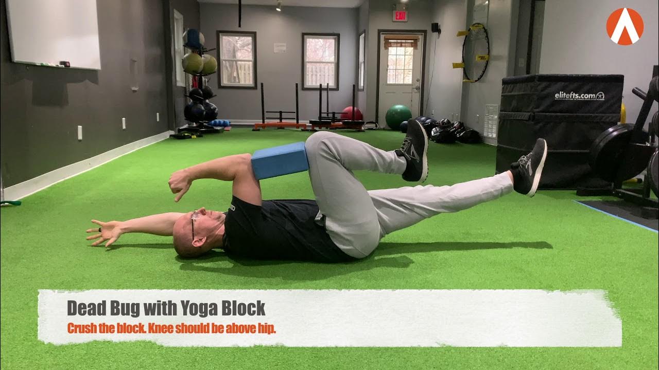 Dead Bug with Yoga Block YouTube