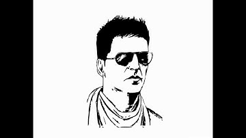 How to draw "Akshay Kumar" Face drawing step by step