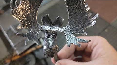 Morris the Bull Moose  Blacksmith forged wall hook.