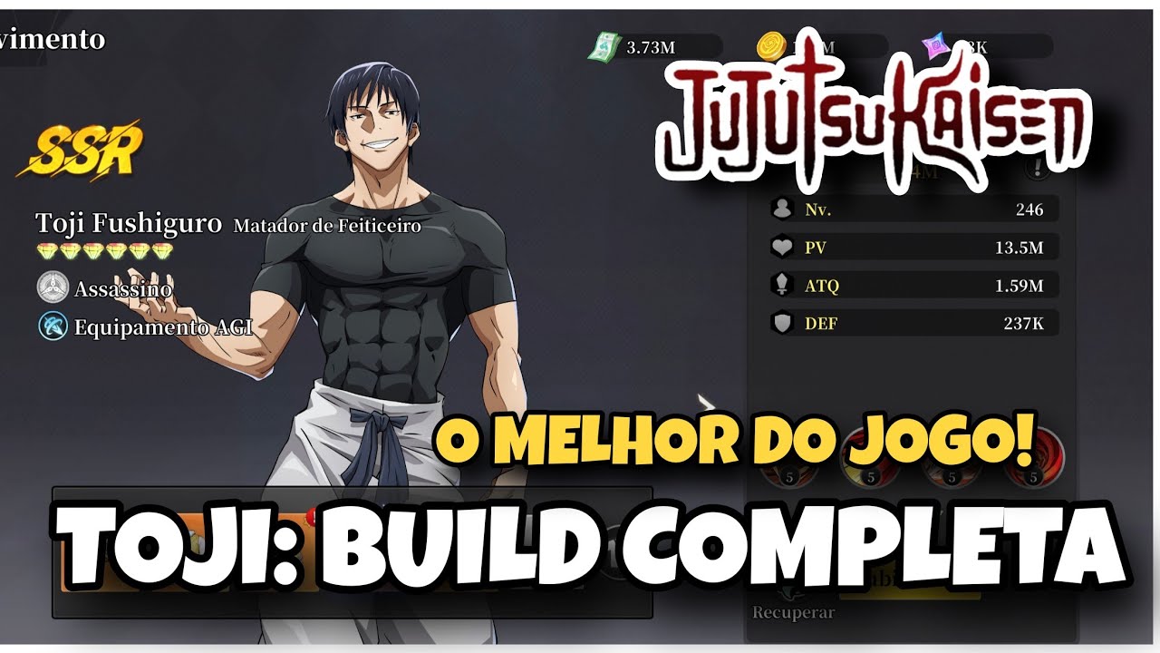 MELHOR TIME PARA O TOJI, DEIXE ELE AINDA MAIS APELÃO, BUILD COMPLETA! REI DO JUJUTSU 