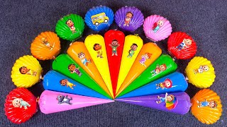 🎨 Cocomelon & Pinfong Rainbow Slime! Cute Mix Fun with Jeni 💕 ASMR