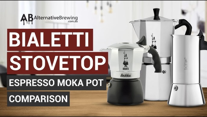 Easyworkz Diego Stovetop Espresso Maker Stainless Steel Italian Coffee Machine Maker 4cup 6.8 oz Induction Moka Pot