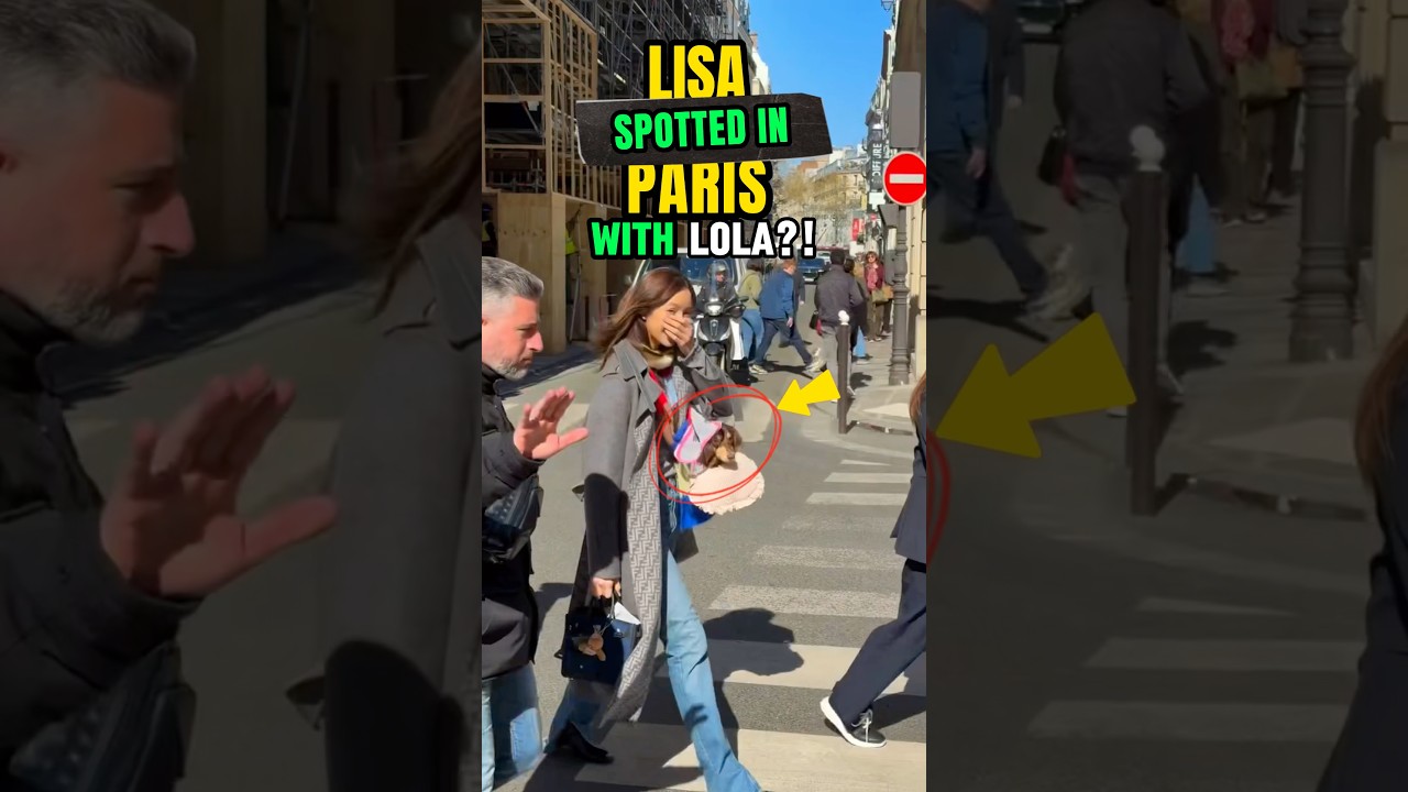 LISA Spotted in Paris With LOLA?! 🐶🇫🇷 #lisa #blackpink #shorts