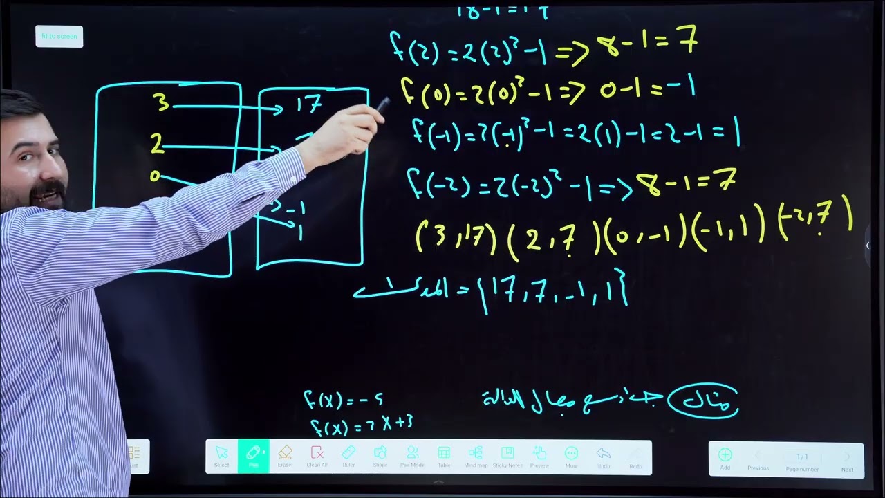 رياضيات الاول مهني / فصل الثاني تطبيقات/ الاستاذ علي المندلاوي 