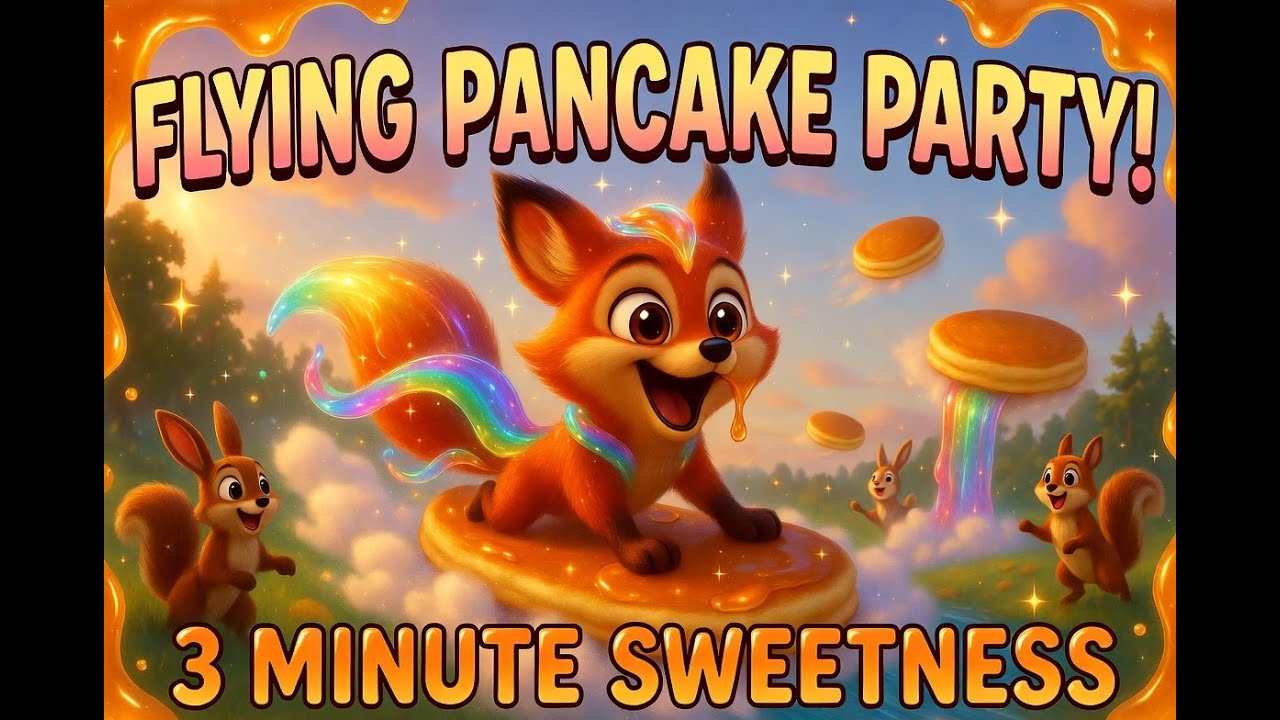 Finn’s Flying Pancake Party! 🥞🦊 Breakfast in the Sky! | 3-Minute Bedtime Story