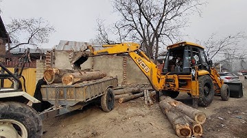 Amazing JCB logs Loading 