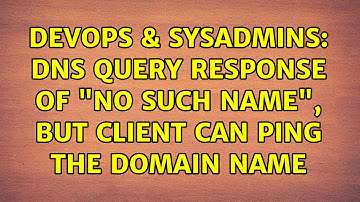 DevOps & SysAdmins: DNS query response of "No such name", but client can ping the domain name