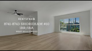 8741 8743 Shoreham #10 West Hollywood CA | 1 Bedroom 1 Bath